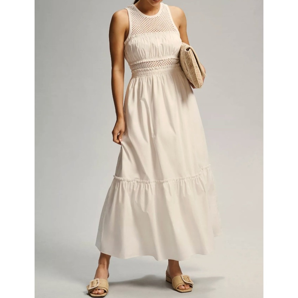 Mare Mare x Anthropologie Smocked Tiered Sleeveless Dress Size Small